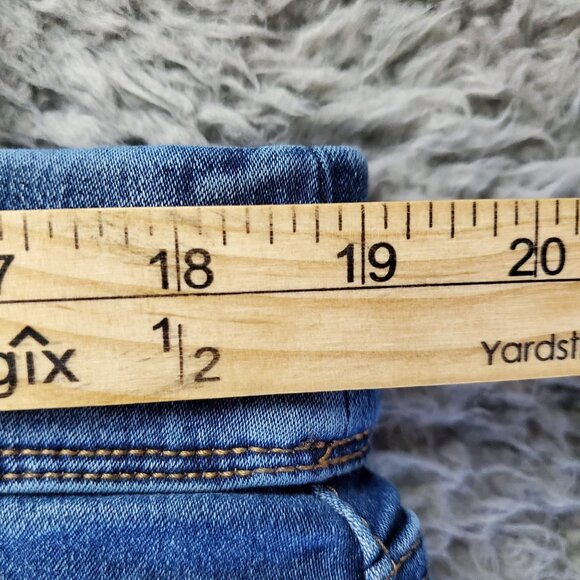 Terra & Sky Jeans Womens 1X 16W/18W Blue High Rise Stretch Denim Tapered Leg - Picture 5 of 10